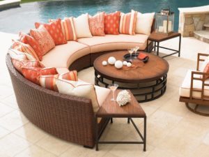 Sectional sofa with toss pillows luxury outdoor living by hausers patio