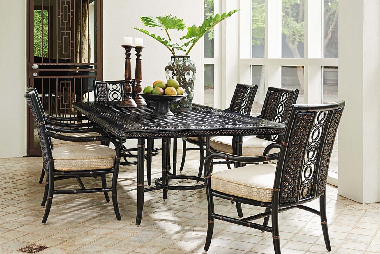 Marimba rectangular dining set luxury outdoor living by hausers patio