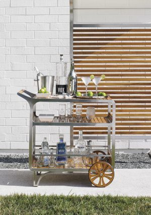 Tres Chic bar cart Hausers Patio