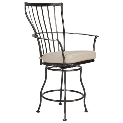 Monterra swivel counter stool with arms luxury outdoor living by hausers patio