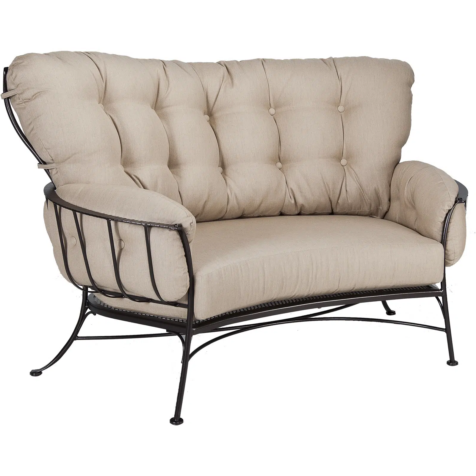 Monterra crescent love seat luxury outdoor living by hausers patio