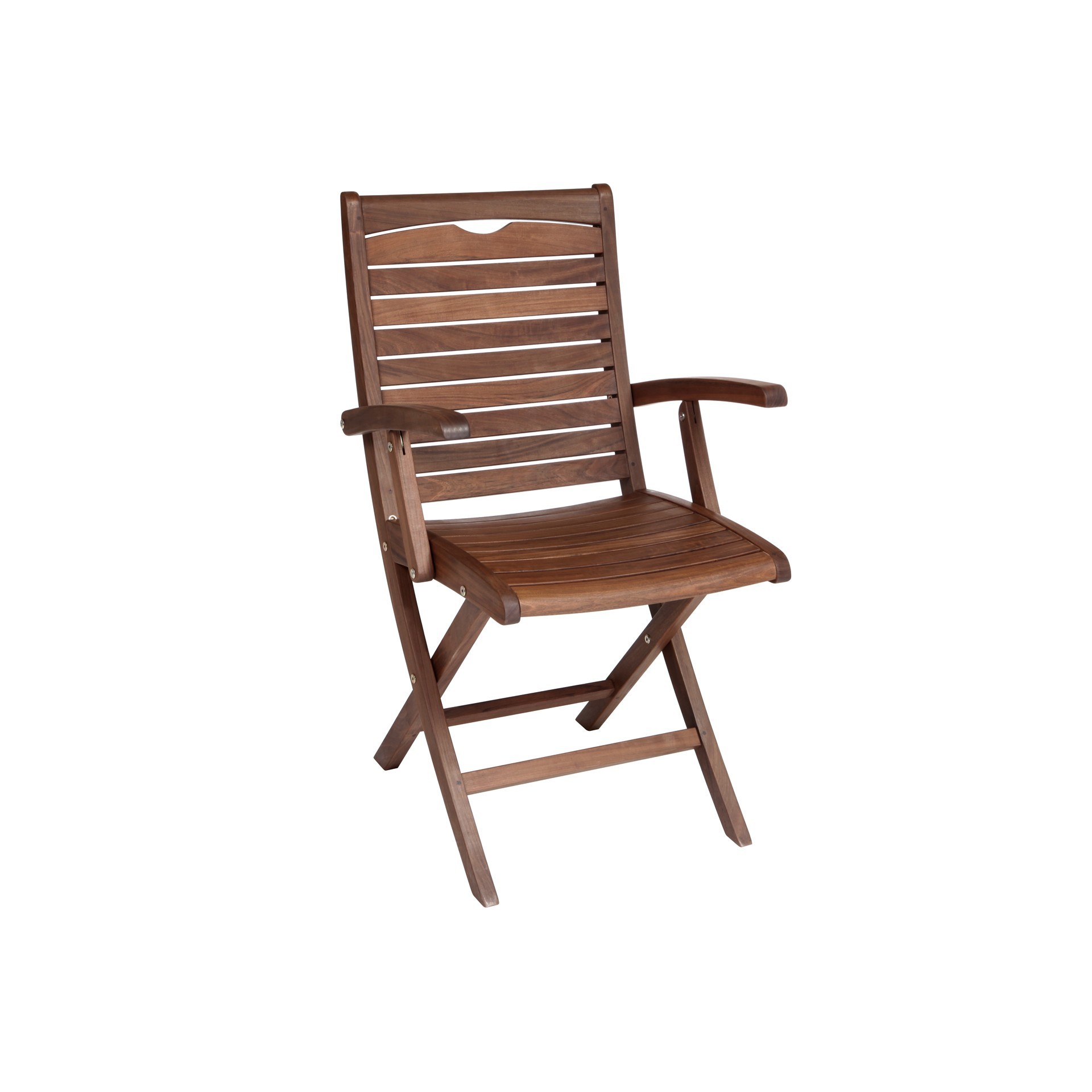 Wooden sling chair front view Hausers Patio