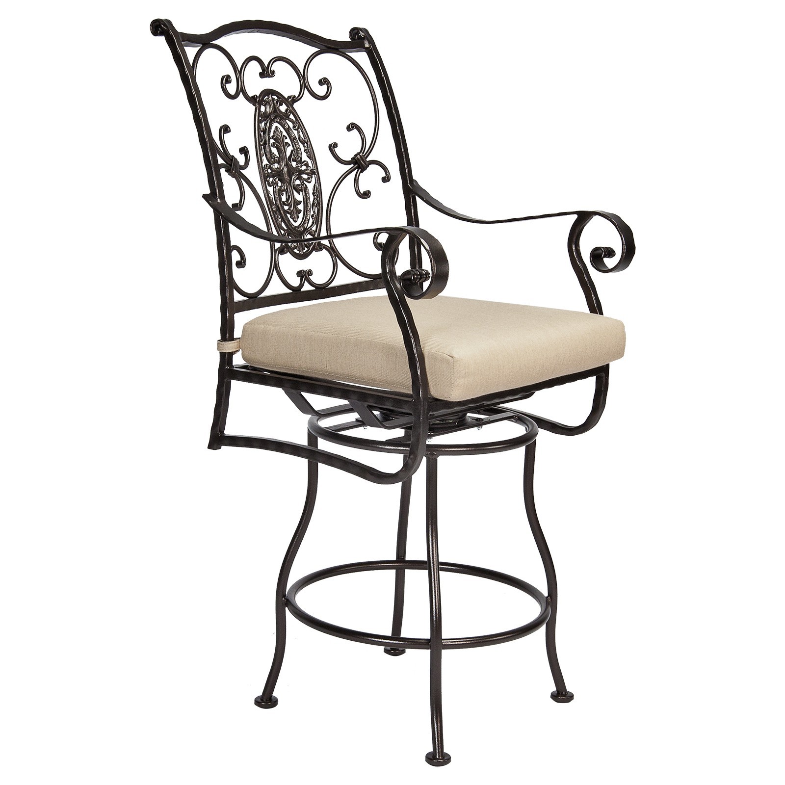 San Cristobal Swivel Counter Stool With Armsnbsp - Hausers Pationbsp