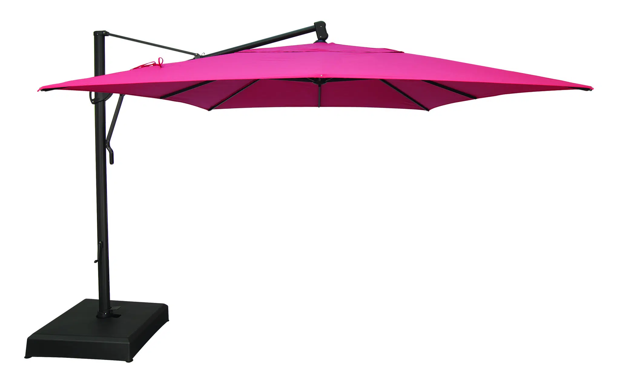 Red square outdoor umbrella from Hauser's Patio