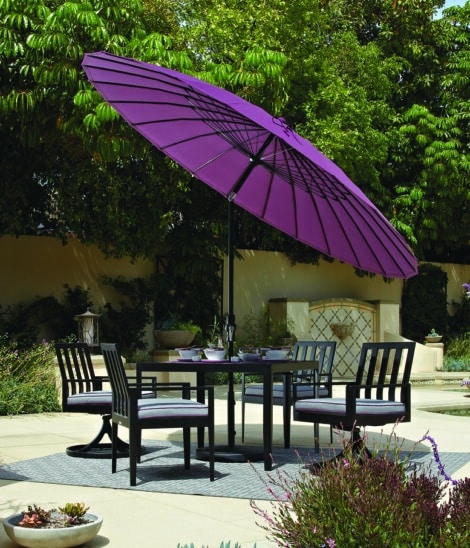 Treasure garden umbrella with sunbrella canopy luxury outdoor living by hausers patio