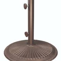 Round bronze umbrella base from hausers patio luxury outdoor living by hausers patio