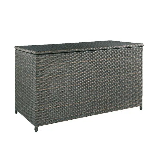 Handsome wicker storage chest luxury outdoor living by hausers patio