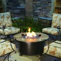 fire pit with seating arrangement Hausers Patio