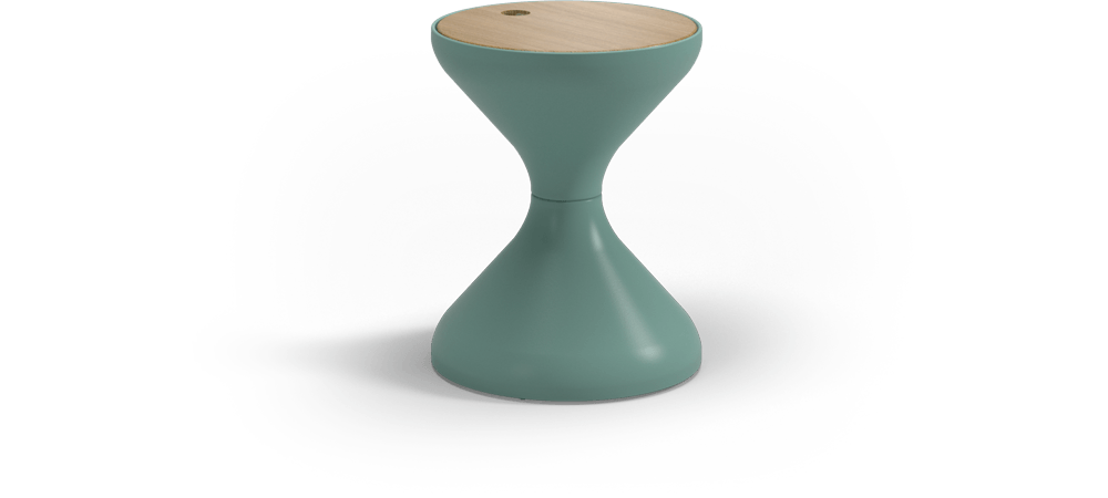 Gloster 8404a bells 15 5 round side table wice bucket insert with aqua finish luxury outdoor living by hausers patio