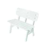 White slatted outdoor chair by Hauser's Patio