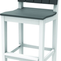 Outdoor bar counter stool in white and black from Hausers Patio Hausers Patio