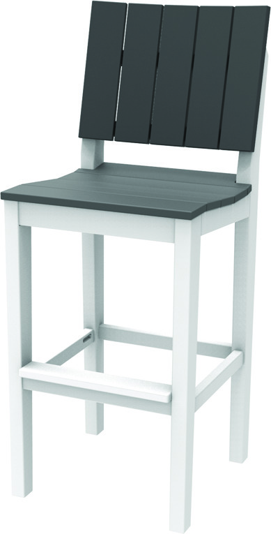 Outdoor bar counter stool in white and black from Hauser's Patio