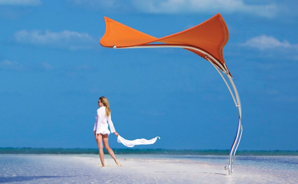 Tuuci stingray shade sculpture luxury outdoor living by hausers patio