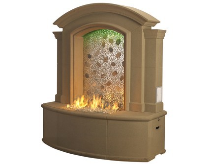Large artisan firefall american fyre designs luxury outdoor living by hausers patio