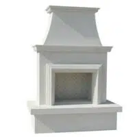 white square outdoor fireplace from Hauser's Patio
