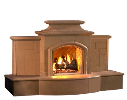 Grand mariposa outdoor gas fireplace hausers patio hausers patio