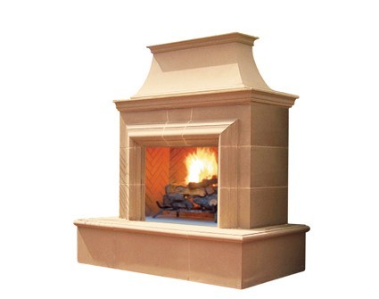 American Fyre Reduced Grand Cordova outdoor gas fireplace Hausers Patio