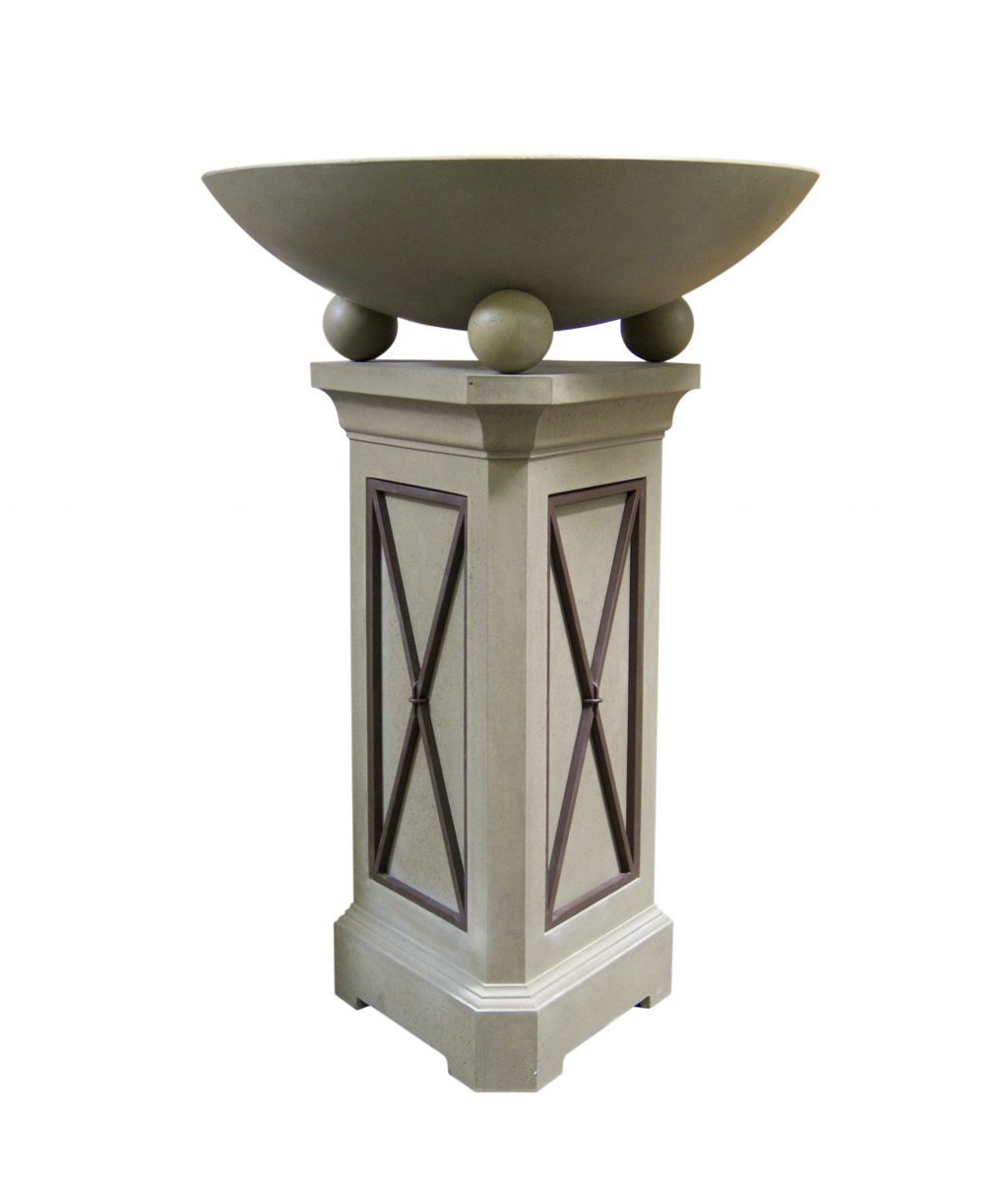 Fire urn on pedestal online firepit boutique luxury outdoor living by hausers patio