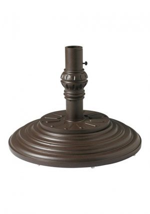 Round cast iron umbrella base luxury outdoor living by hausers patio