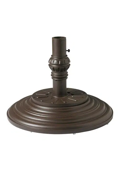 Round cast iron umbrella base luxury outdoor living by hausers patio