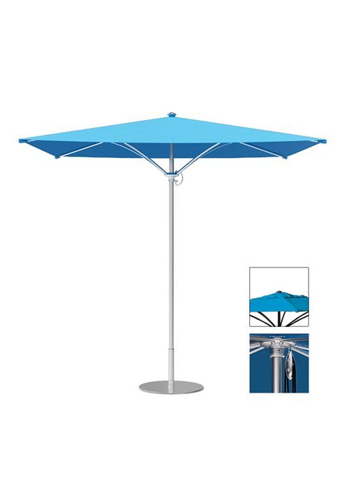 Blue outdoor umbrella from Hauser's Patio