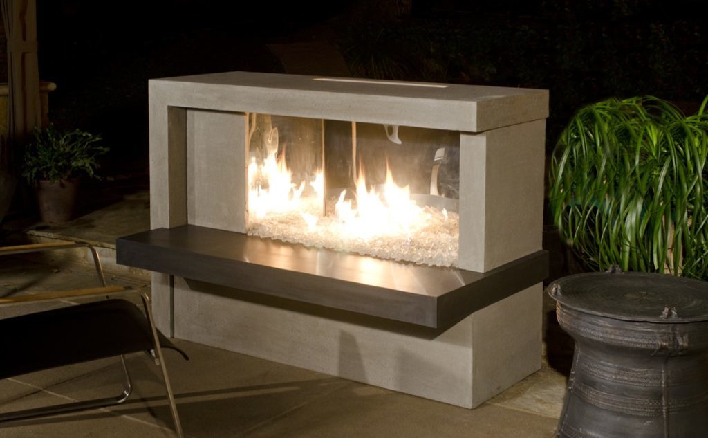 American Fire Designs standard outdoor fireplace
