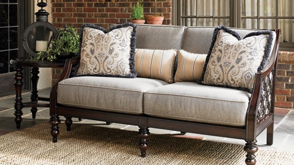 Tommy bahama black sands loveseat luxury outdoor living by hausers patio