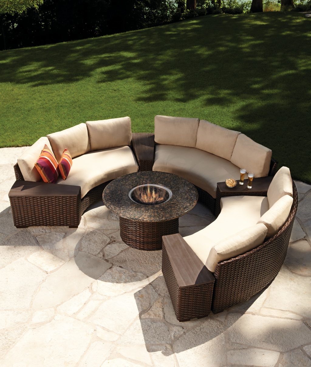 seating with fire pit Hausers Patio