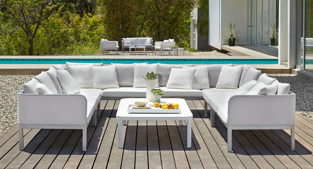 Connexion sectional seating group luxury outdoor living by hausers patio