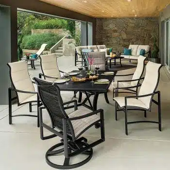 Tropitone kenzo dining set f luxury outdoor living by hausers patio