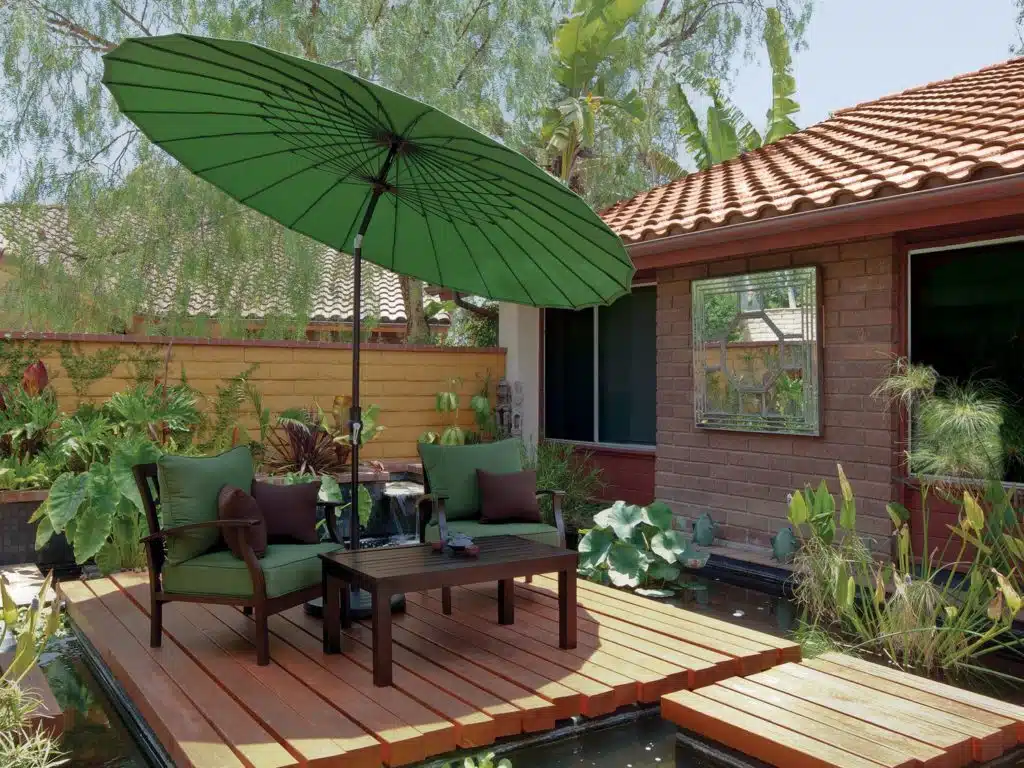 Treasure garden green umbrella luxury outdoor living by hausers patio