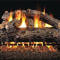 Rustic oak designer fireplace logs in san diego ca hausers patio