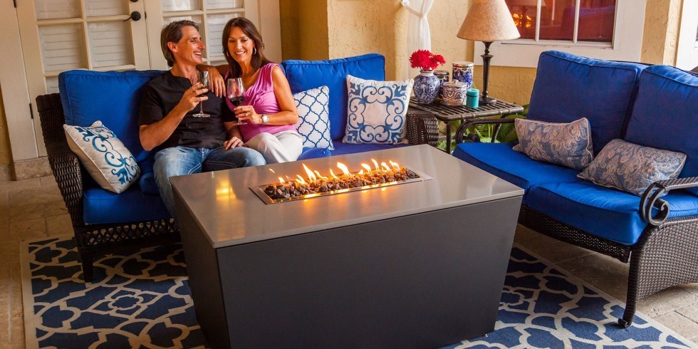 Firetainment malibu cooking gas fire pit luxury outdoor living by hausers patio