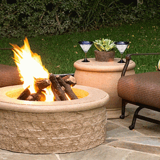 chiseled fire pit Hausers Patio