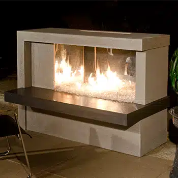 Manhattan outdoor gas fireplace - Hausers Patio
