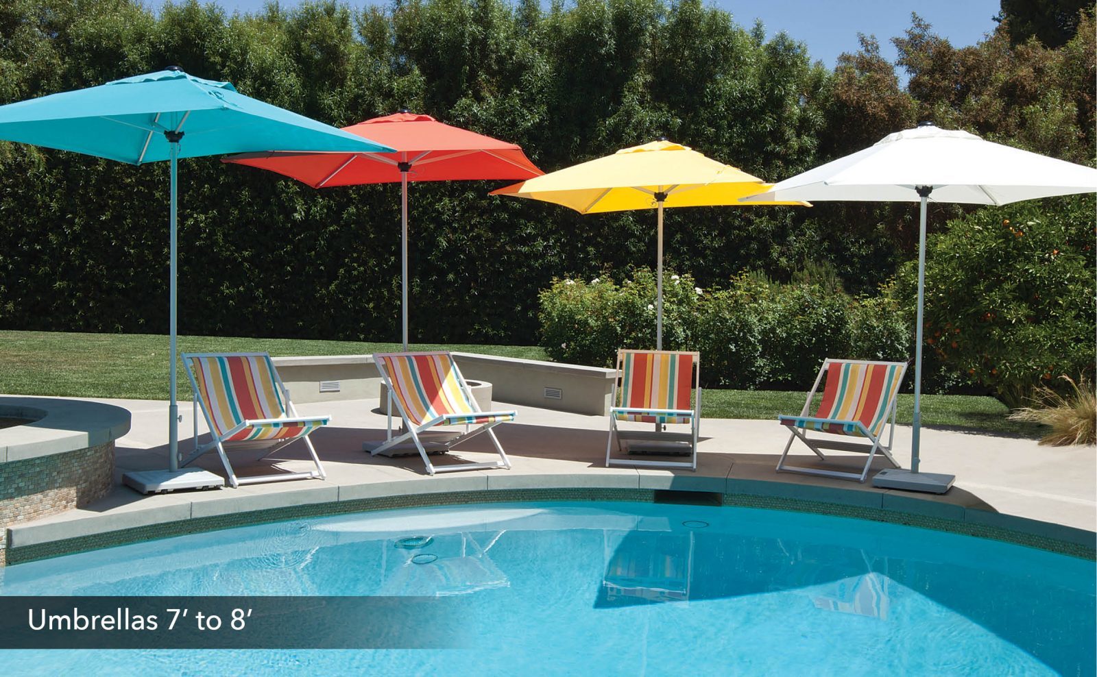 Pool umbrellas at hausers patio luxury outdoor living by hausers patio