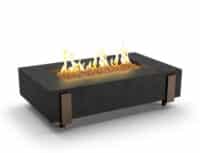 Rectangular iron fire pit from hausers patio luxury outdoor living by hausers patio