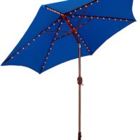 Blue LED lit 11” Galtech octagon umbrella from Hauser’s Patio
