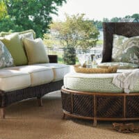 Outdoor Ottoman with Cushion