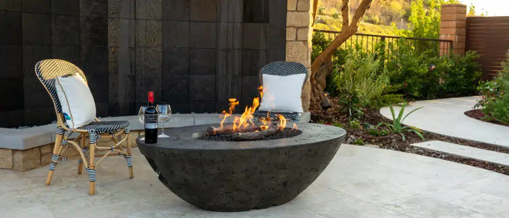 Chat height fire pit luxury outdoor living by hausers patio