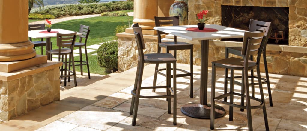 Polymer bar and balcony stools luxury outdoor living by hausers patio