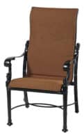 Florence padded sling high back dining chair luxury outdoor living by hausers patio