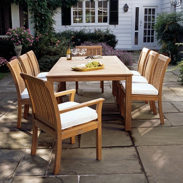 Wainscott rectangular dining table luxury outdoor living by hausers patio