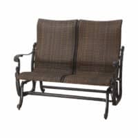 Florence woven high back loveseat glider luxury outdoor living by hausers patio