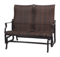 Bel air woven high back loveseat glider luxury outdoor living by hausers patio
