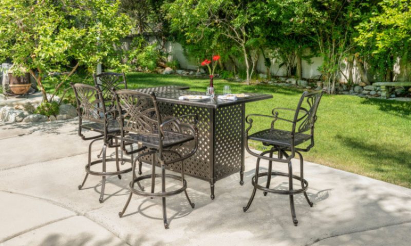 Bella vista cushion swivel bar stool luxury outdoor living by hausers patio