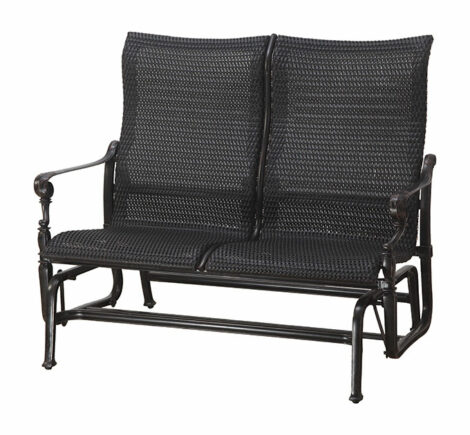 Grand terrace woven high back loveseat luxury outdoor living by hausers patio