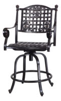 Grand verona cushion swivel balcony stool from hausers patio luxury outdoor living by hausers patio