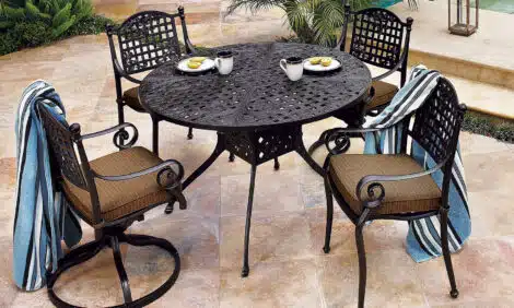 Verona cushion dining chair collection from hausers patio luxury outdoor living by hausers patio