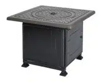 Grand Terrace 36" Square Gas Fire Pit with Paradise Base